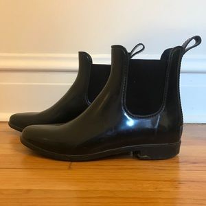 Black J.Crew Ankle Rain Boots